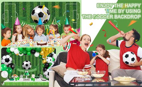 Csfoto 5x3ft Soccer Backdrop For Birthday Party Sports