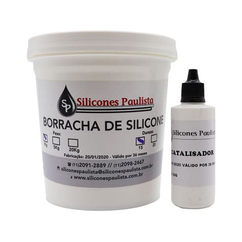 borracha de silicone para artesanato e moldes branco shore18 1kg 30g sp arts