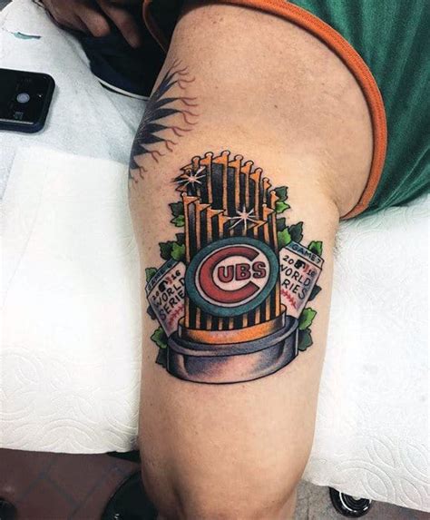 80 Chicago Cubs Tattoo Designs For Men Baseball Ideas