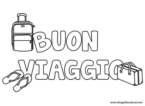 Buon Viaggio Scritte Da Colorare Disegni Da Colorare