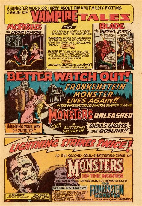 Vintage House Ad Marvel Monster Magazines Marvel Magazine Comics