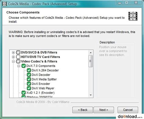 These codec packs are compatible with windows vista/7/8/8.1/10. Codec Pack Advanced 8.0.6 version stable 32-bit ENG Download | Télécharge | Codecs