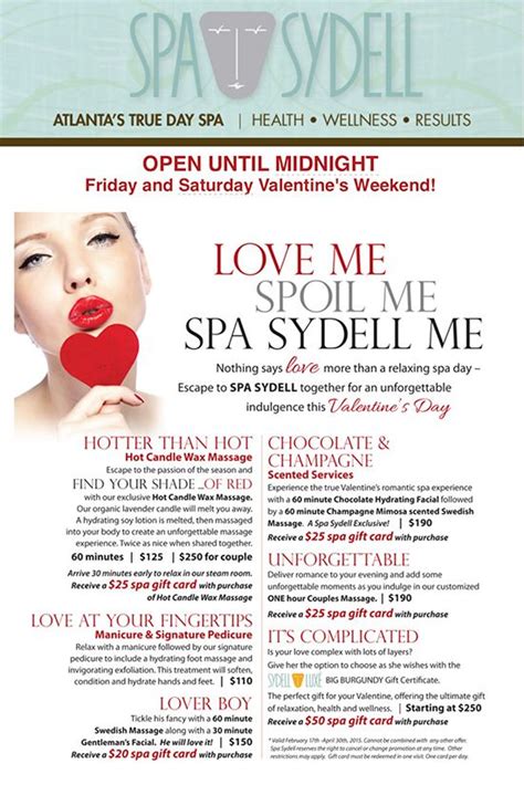 Valentines Day Spa Promotion Ideas How8to