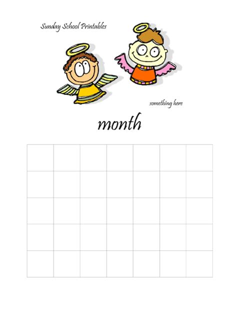 Blank Monthly School Calendar Template Printable Pdf Download