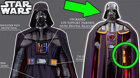Darth Vaders Most Powerful Suit And Gold Lightsaber Star Wars