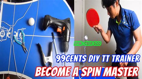 DIY Table Tennis Spin Trainer One you must have at home during quarantine 탁구 집에서도 루프 드라이브 연습