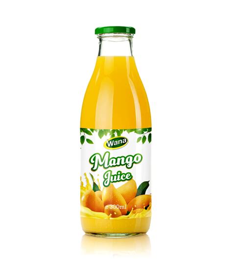 Private Label Mango Juice Drink In 300ml Glass Bottled Wana Beverage