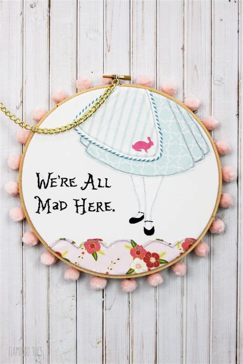 Alice In Wonderland Hoop Embroidery Designs Embroidery Stitches