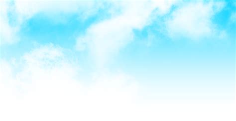 A Blue Sky With White Clouds Isloated On Transparent Background