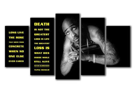 2pac Tupac Famous Person 5 Panel Canvas Art Wall Decor Canvas Storm