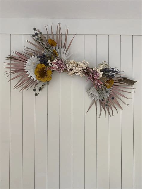 Dried Floral Arrangement For The Wall