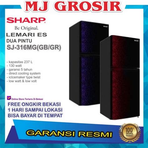 Jual Kulkas Sharp Sj Mg Lemari Es Pintu Sj Mg Sj Mg Di Lapak Mj Grosir Elektronik