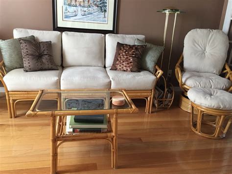 Rattan is technically a thin and flexible stem of palm. Rattan living room furniture | Multi-item | Oshawa ...