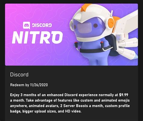 Perk 3 Months Of Discord Nitro For Free Xboxgamepass