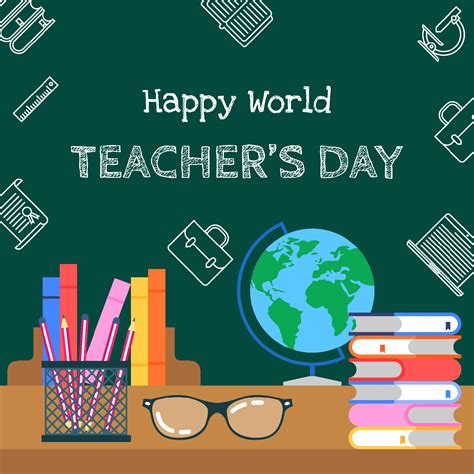 Happy Teachers Day Blackboard Background 3316350 Vector Art At Vecteezy