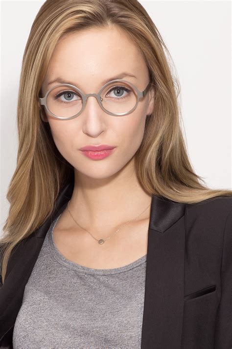 afternoon round silver full rim eyeglasses eyebuydirect