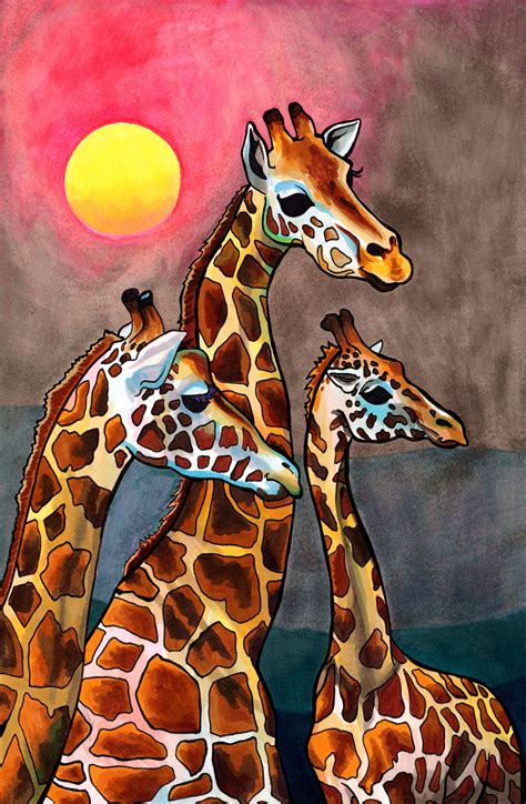 Gnostic Giraffes Paintmyworldrainbow Art Giraffe African Art