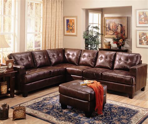 Samuel Contemporary Leather Sectional Sofa All Nations Furniture