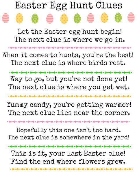 The Ultimate Easter Egg Scavenger Hunt Free Printable 53 Off
