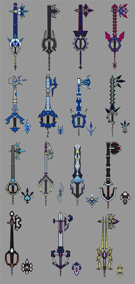 I Enjoy Designing Keyblades So I Made A Set Of Keyblades Based On