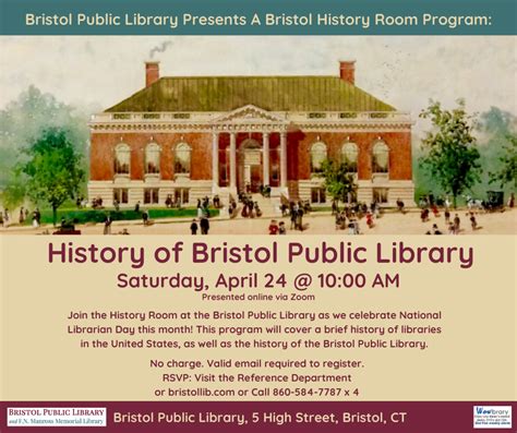 History Room Program History Of Bristol Public Library Bristol