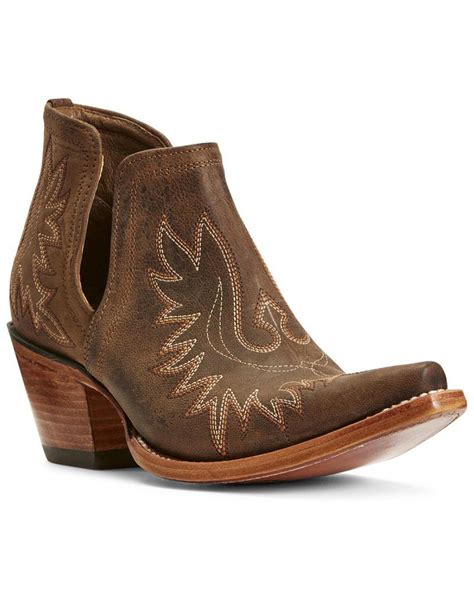 Ariat Womens Dixon Weathered Western Booties Snip Toe Boot Barn