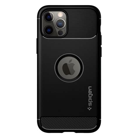 Spigen® Rugged Armor™ Acs01700 Iphone 12 12 Pro Case Matte Black