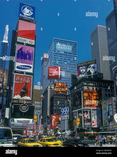 2002 Historical Street Scene Times Square Manhattan New York City Usa