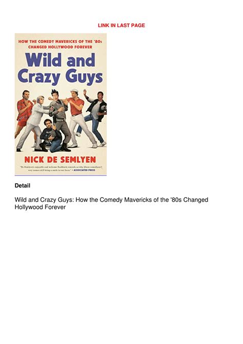Ppt Download Book Pdf Wild And Crazy Guys How The Comedy Mavericks
