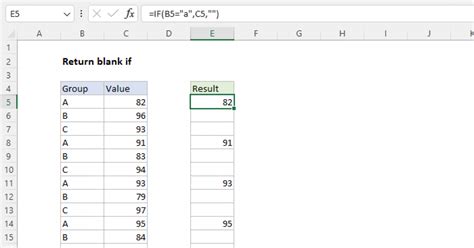 Return Blank If Excel Formula Exceljet