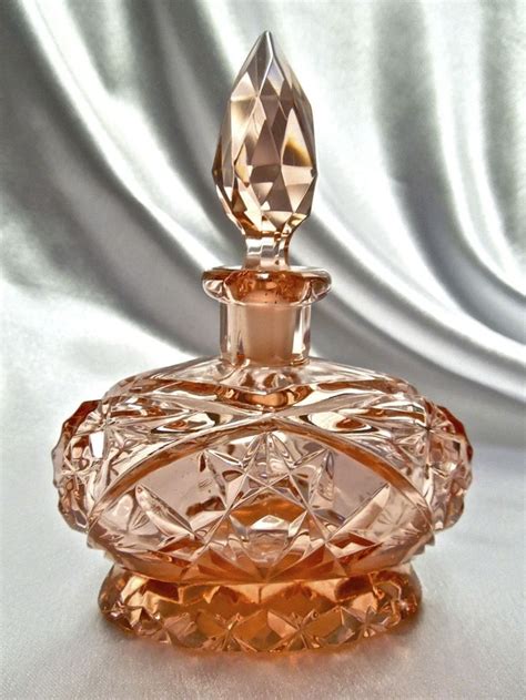 Antique Collectible Czech Pink Crystal Glass Perfume Bottle Ebay