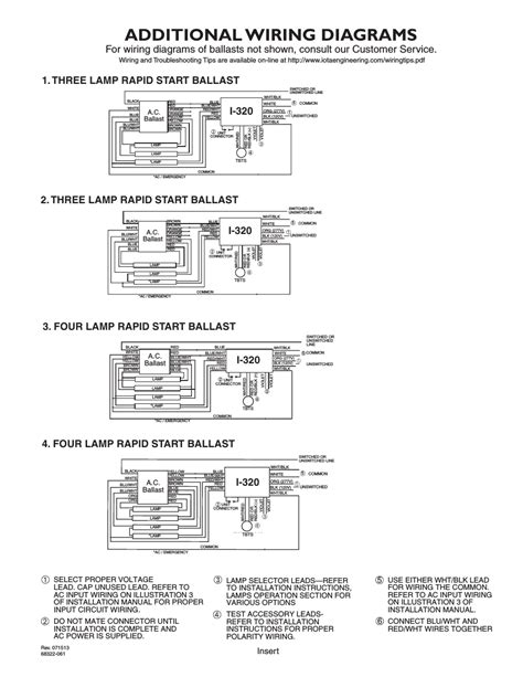 A wiring diagram is a simple aesthetic depiction of the physical connections and physical layout of an electrical system or circuit. Iota I320 Emergency Ballast Wiring Diagram | Free Wiring Diagram