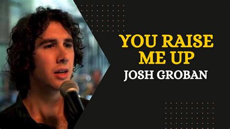 Josh Groban You Raise Me Up Karaoke And Lyrics Youtube