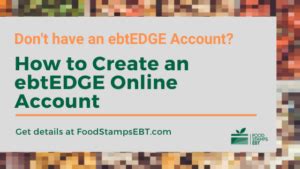 Learn what happens when you submit the snap application & how your ebt you need to be familiar with the ebt electronic benefit transfer system if you apply for food stamps. How to Create an ebtEDGE Online Account - Food Stamps EBT
