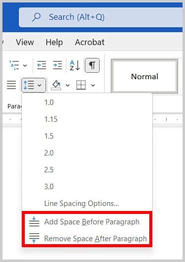 How To Adjust Paragraph Spacing In Word Table Printable Templates