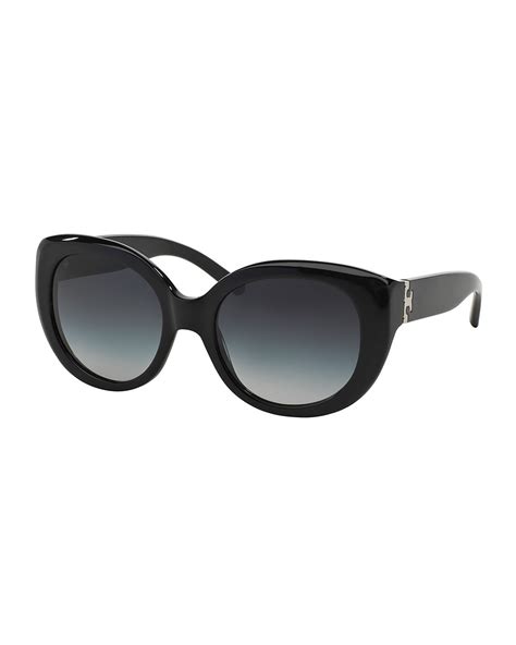 tory burch plastic cat eye sunglasses in black lyst