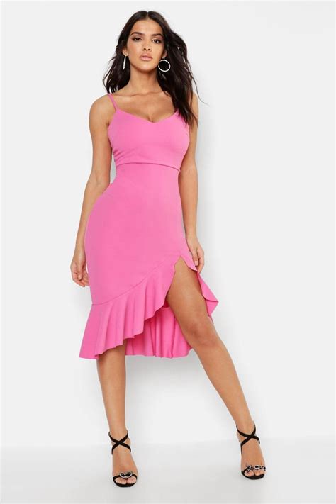 Pink Midi Dress Cami Dress Dress Up Bodycon Fashion Midi Dress Bodycon Skater Dresses
