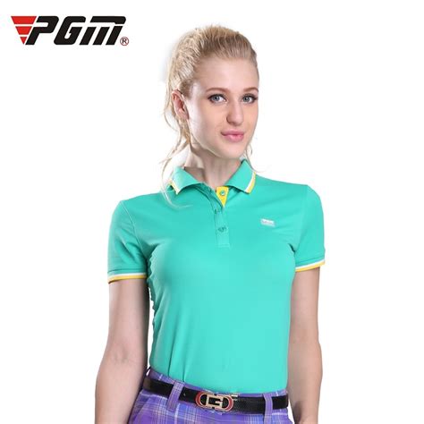 Pgm Golf Polo T Shirt Women Cotton Elasticity Brand