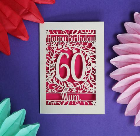 Personalised Papercut Flower Birthday Card By Pogofandango