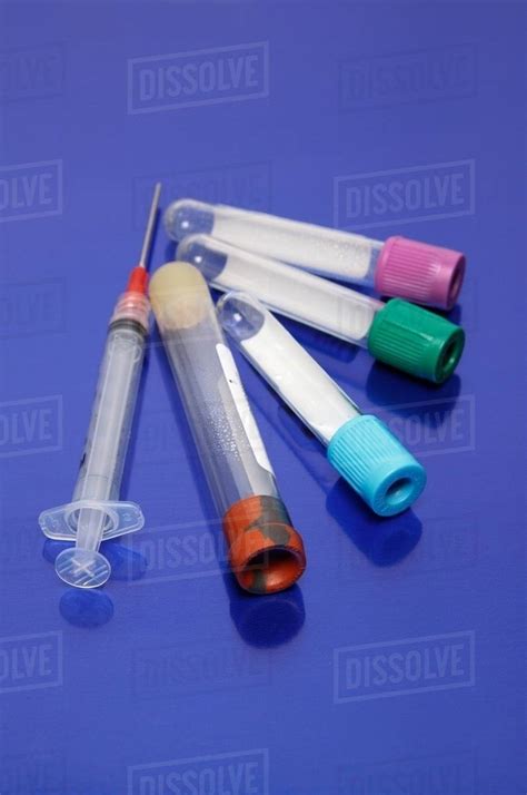 Blood Collection Kit Syringe And Color Coded Vacutainer Blood