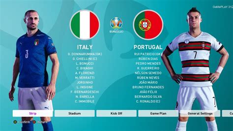 Pes 2021 database version 1.01 + latest data pack. PES 2020 - ITALY vs PORTUGAL - UEFA EURO 2020 - Gameplay ...