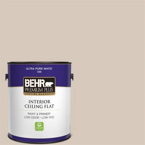 Behr Premium Plus 1 Gal N230 2 Old Map Ceiling Flat Interior Paint