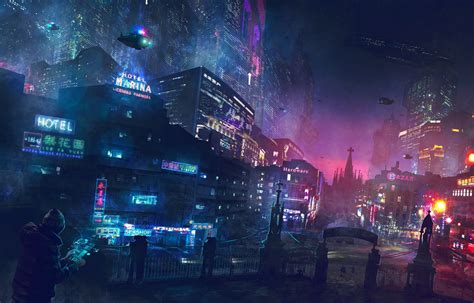 Wallpaper Id 1230585 Light Cyberpunk Cityscape 1080p Futuristic