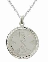 Sterling Silver Medical Alert Necklace