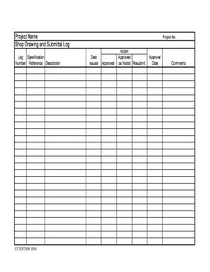 Submittal Log Template: Complete with ease | airSlate SignNow