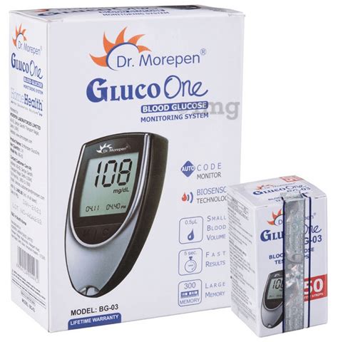 Dr Morepen Combo Pack Of Gluco One BG 03 Blood Glucose Monitoring