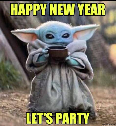 Baby Yoda New Year Memes