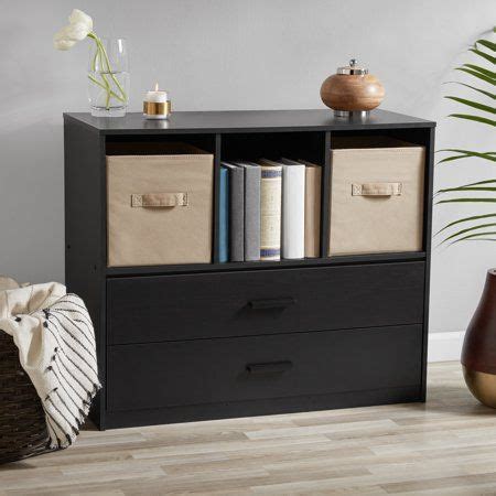 For a traditional style, this bed has plenty of modern conveniences that include the best of both worlds. Mainstays 2-Drawer Dresser with 3 Open Cube Storage ...