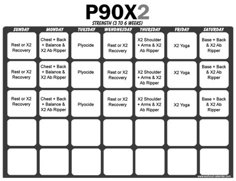 P90x2 Workout Sheets Blog Dandk
