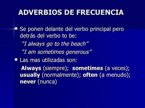 33 Adverbios De Frecuencia En Ingles Con El Verbo To Be Most Popular
